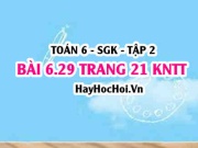 Bài 6.29 trang 21 Toán 6 Tập 2 Kết nối tri thức